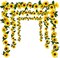 Summer 3 Pack Artificial Sunflower Garland – 7.5ft Silk Sunflowers Hanging Vines with Green Leaves for Room, Kitchen, Garden, and Table Decor